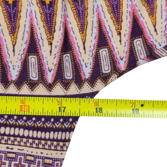 BCBGMaxAzria Dress Size M Dolman Sleeves Jersey Knit Stretchy Purple Combo New - Picture 12 of 13